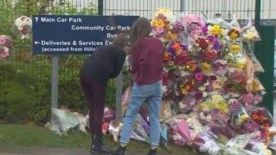 Flowers laid at Cults Academy