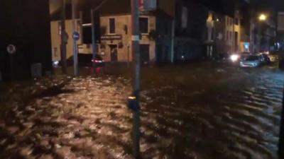 Flood water in Galway