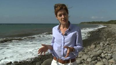 Karen Allen on beach