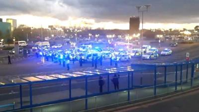 Blues lights tribute from emergency services