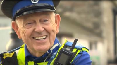 John McVea, 71, completes his final patrol as a PCSO but has no plans to retire yet.