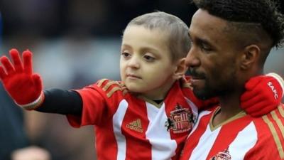 Bradley Lowery and Jermain Defoe