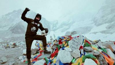 John Farnworth at Everest Base Camp