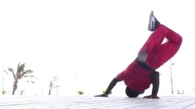 Cameroonian breakdancer