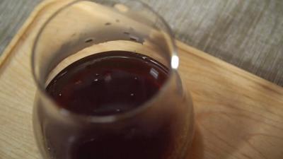 Coffee in a clear glass cup