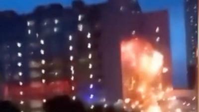 Drone explodes in Moscow