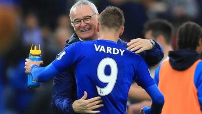 Claudio Ranieri and Jamie Vardy