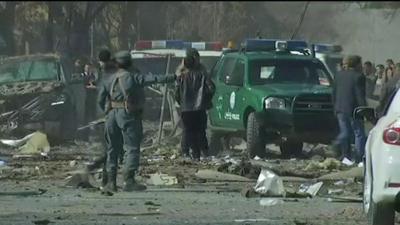 Afghan security forces rush to help the injured