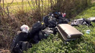 Flytipped waste