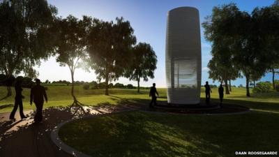 Artist's giant ioniser tower