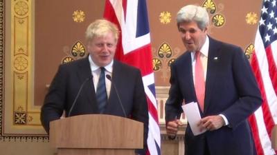 Boris Johnson and John Kerry