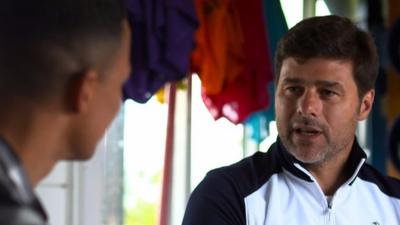 Jermaine Jenas and Mauricio Pochettino