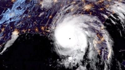 Hurricane Michael approaching the Florida Panhandle.