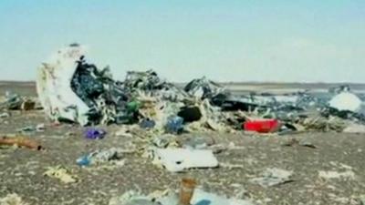 Still from video of crash site, released by Egyptian government