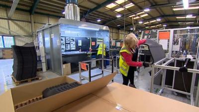 Women at car plant