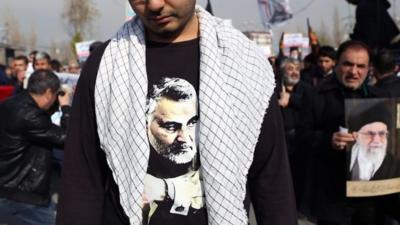 Qasem Soleimani on a shirt