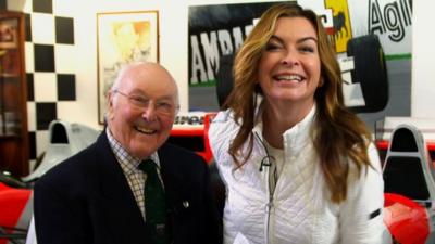 Murray Walker and Suzi Perry