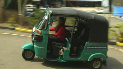 An electric tuk-tuk