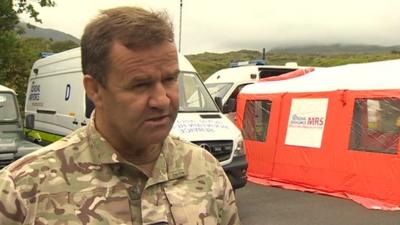 Post-crash management incident officer, Sqn Ldr John King, of RAF Valley