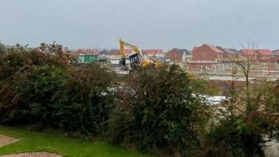 A construction site in Milton Keynes where 430 homes are being built.