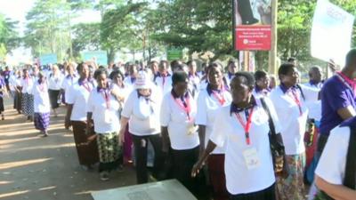 Grandmothers from across Africa marching for HIV/Aids awareness