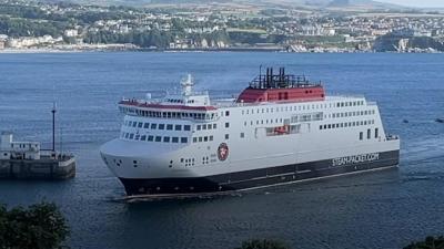 The Manxman sailing into Douglas Bay