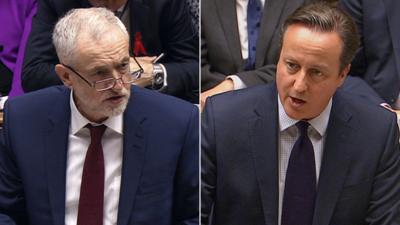 Jeremy Corbyn and David Cameron