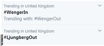 #WengerIn #LjungbergOut