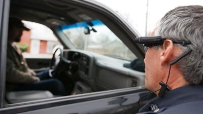 Police officer with body camera