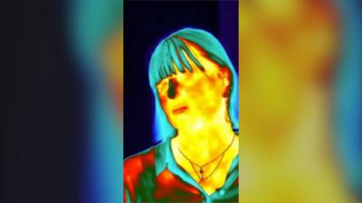 Thermal image of Victoria Gill showing a cold nose