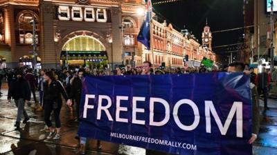 Australia anti-lockdown protest