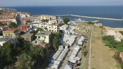 Refugee camps on Chios