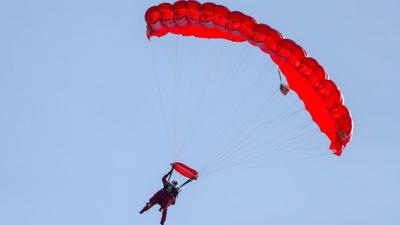 Veteran Sandy Cortmann in the sky