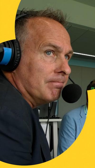 Michael Vaughan in the commentary box