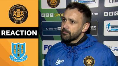 Carrick assistant manager Scott Irvine speaks to BBC Sport