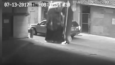 Police in Austin, Texas, have released dramatic footage of a most unlikely car crash.