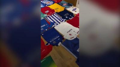 Football shirts for Jordan Sinnott