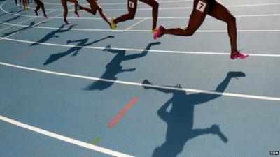 Anonymous athletes on track