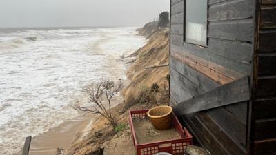 Hemsby home on sandy cliff edge