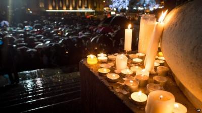 Candles and crowds