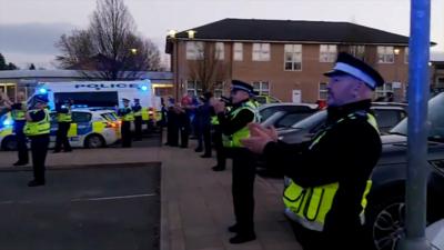 Police applaud heath workers