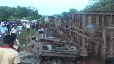 Derailed Bangladesh train