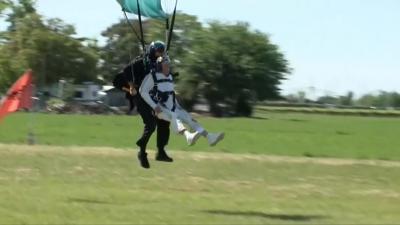 'Wally' Delton Walling is a World War II veteran and now he's the oldest person to ever jump out of a plane.