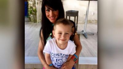 Rhian and her son Tristan