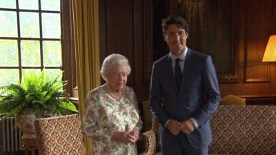 Justin Trudeau meets the Queen