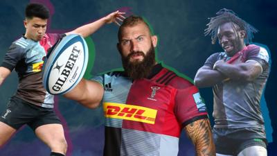 Joe Marler and other Harlequin players