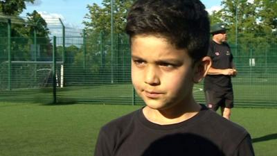 Cricket session for refugee children