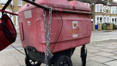 Royal Mail delivery cart in East Dulwich