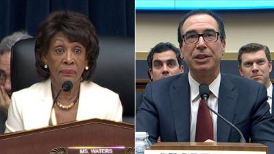 Maxine Waters and Steven Mnuchin