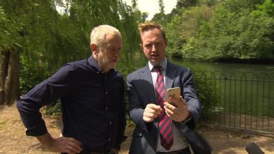 Jeremy Corbyn and Adam Fleming